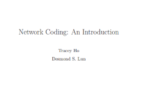 Network Coding Theory